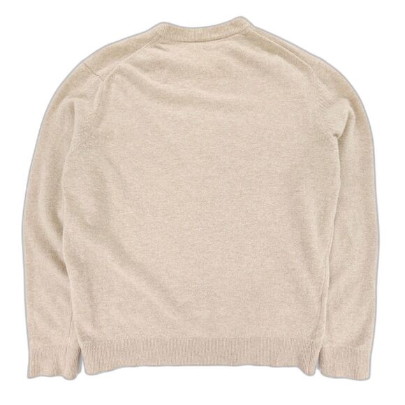 ZARA MAN Wool Crew Neck Pullover Sweater Beige Old Money Quiet Luxury Minimal XL - Picture 5 of 7